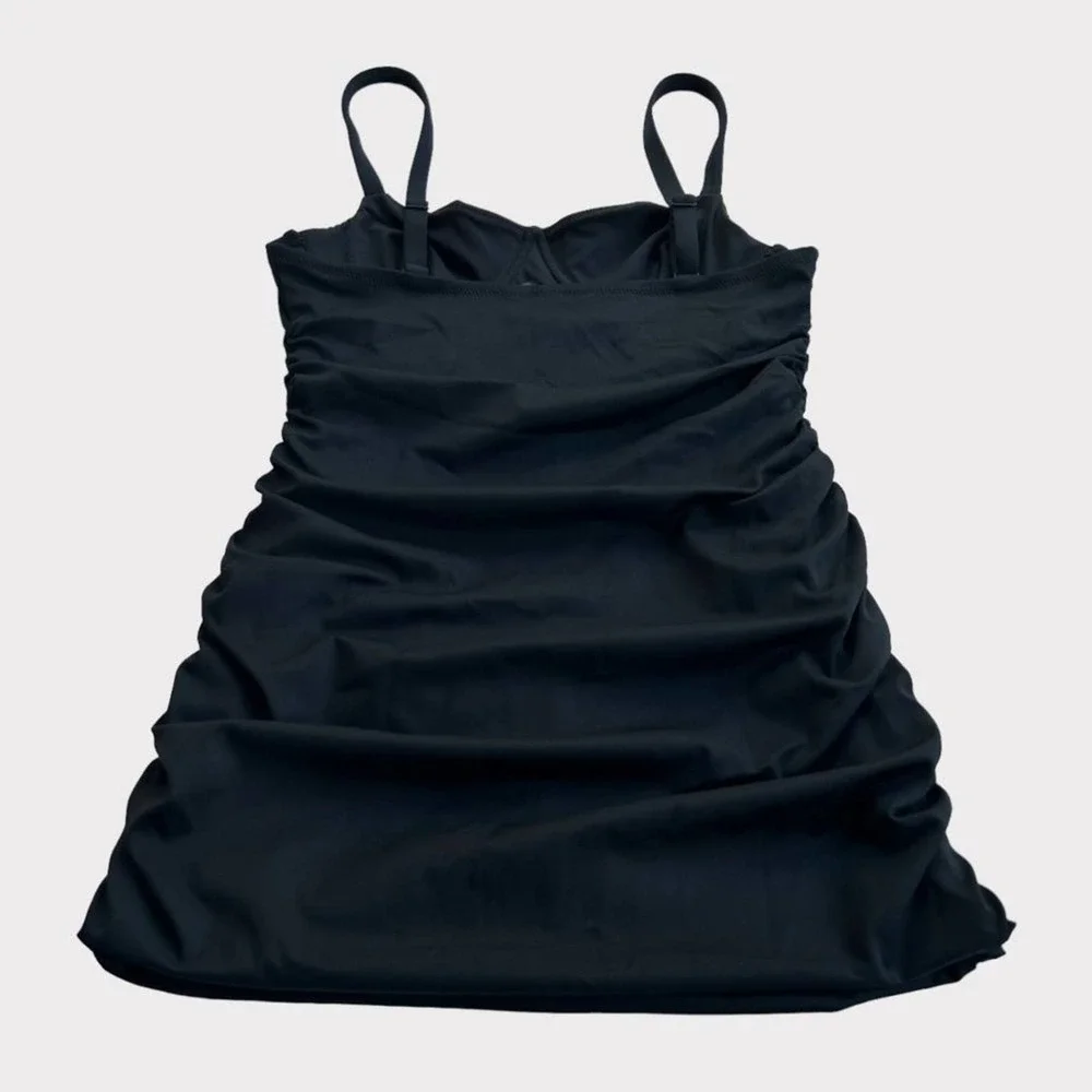 SKIMS Shaping Swim Ruched One Piece in Onyx Size Small